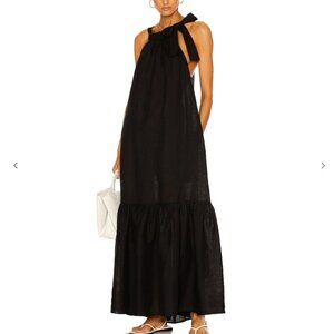 NWT ASCENO The Ibiza Dress in Black size small